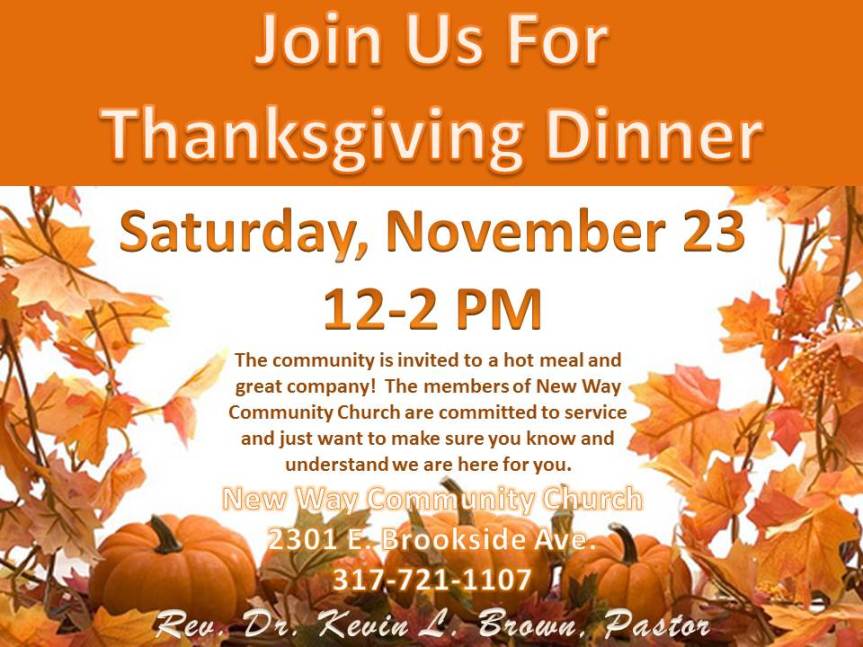 New Way Community Church Thanksgiving